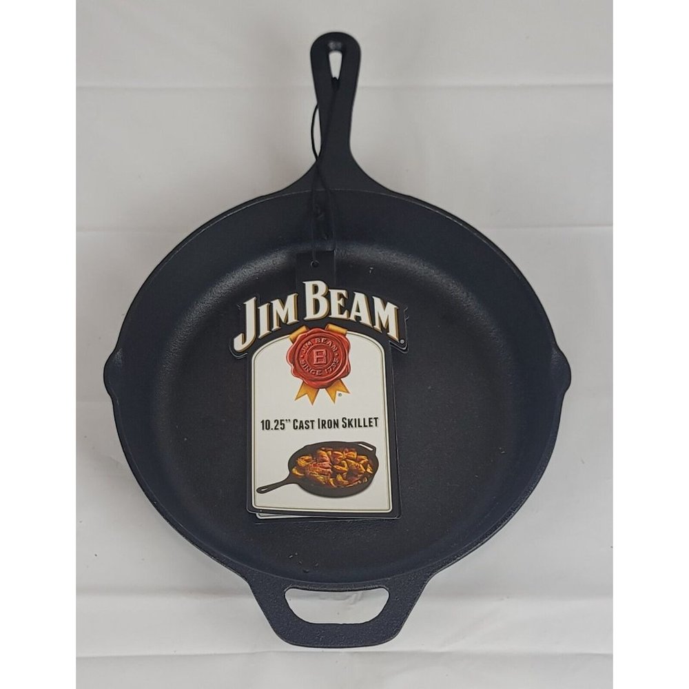Brand New Jim Beam 10.25" Cast Iron Skillet Heavy‎ Duty JB0189 Season